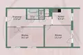 2 room apartment 63 m² Valozhyn, Belarus