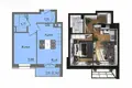 Wohnung 2 zimmer 47 m² Matschulischtschy, Belarus