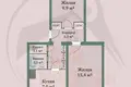 Квартира 2 комнаты 44 м² Минск, Беларусь