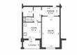 Apartamento 1 habitación 43 m² Minsk, Belarús