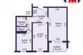 Wohnung 2 zimmer 49 m² Minsk, Belarus