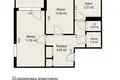Mieszkanie 2 pokoi 51 m² Mińsk, Białoruś