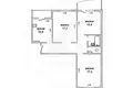 Wohnung 3 zimmer 77 m² Muchaviecki sielski Saviet, Belarus