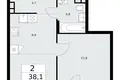 Квартира 2 комнаты 38 м² район Троицк, Россия