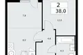 2 room apartment 38 m² Kommunarka, Russia