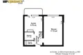 Wohnung 1 zimmer 34 m² Hatawa, Belarus