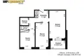2 room apartment 46 m² Minsk, Belarus