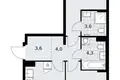 2 room apartment 59 m² Kommunarka, Russia