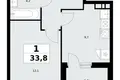 1 room apartment 34 m² Kommunarka, Russia