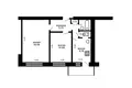 Квартира 2 комнаты 45 м² Минск, Беларусь