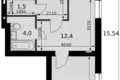 Mieszkanie 1 pokój 51 m² Aprelevka, Rosja