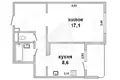 1 room apartment 41 m² Muchaviecki sielski Saviet, Belarus