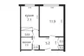 1 bedroom apartment 29 m² Minsk, Belarus
