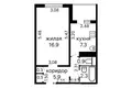 1 bedroom apartment 34 m² Minsk, Belarus