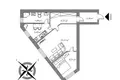 2 room apartment 49 m² Kaunas, Lithuania