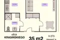 Wohnung 1 zimmer 36 m² Warschau, Polen