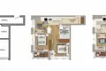 2 room apartment 44 m² Minsk, Belarus