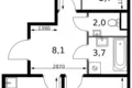 Wohnung 2 zimmer 58 m² Leninsky District, Russland