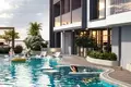 Wohnkomplex New high-rise residence Q Gardens Aliya with swimming pools and a business lounge, JVC, Dubai, UAE