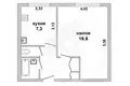 1 room apartment 35 m² Kobryn, Belarus