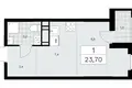 Appartement 1 chambre 24 m² Kommunarka, Russie