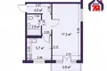 1 room apartment 30 m² Salihorsk, Belarus