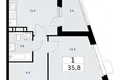 Wohnung 1 zimmer 36 m² Wnukowo, Russland