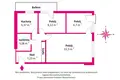 Mieszkanie 3 pokoi 46 m² Warszawa, Polska