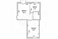 2 room apartment 46 m² Brest, Belarus