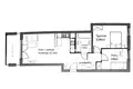 Appartement 3 chambres 58 m² Krobia, Pologne