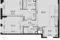 Mieszkanie 3 pokoi 66 m² Moskwa, Rosja