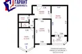2 room apartment 61 m² Minsk, Belarus