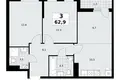 Квартира 3 комнаты 63 м² район Коммунарка, Россия