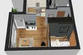 1 room apartment 25 m² Warsaw, Poland