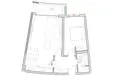 1 room apartment 59 m² Boreti, Montenegro