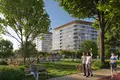 Complexe résidentiel New Selene Beach Residences with a lagoon, a swimming pool and parks, Al Seanneeah, Dubai, UAE