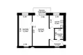 1 bedroom apartment 43 m² Minsk, Belarus
