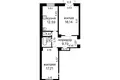 2 bedroom apartment 63 m² Minsk, Belarus