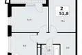 Квартира 2 комнаты 52 м² район Коммунарка, Россия