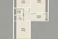 Appartement 2 chambres 53 m² Minsk, Bélarus