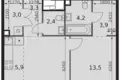 Квартира 2 комнаты 50 м² Москва, Россия
