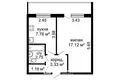 Mieszkanie 1 pokój 32 m² Mińsk, Białoruś