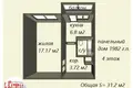 1 room apartment 31 m² Homyel, Belarus