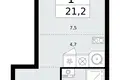 Квартира 1 комната 21 м² район Коммунарка, Россия