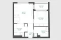 2 room apartment 44 m² Warsaw, Poland