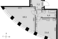 Квартира 1 комната 45 м² Москва, Россия