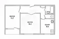 Apartamento 2 habitaciones 48 m² Muchaviecki sielski Saviet, Belarús