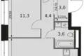 3 room apartment 67 m² Moscow, Russia