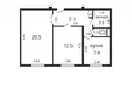 Wohnung 2 zimmer 52 m² Minsk, Belarus