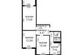 3 bedroom apartment 63 m² Minsk, Belarus